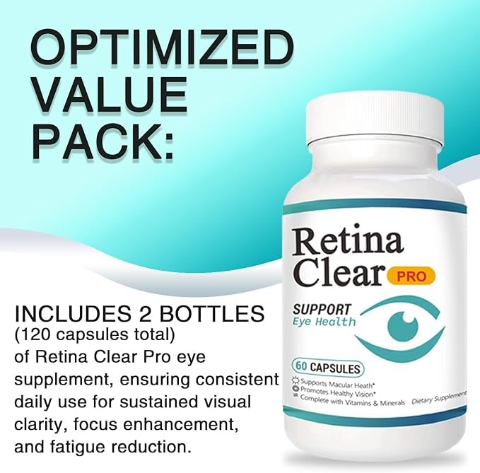 Vunexo Retina Clear Pro Eye Supplement Capsules 180 Count