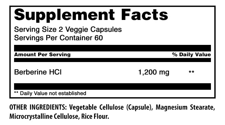 Amazing Nutrition Berberine Supplement Capsule 120 Count