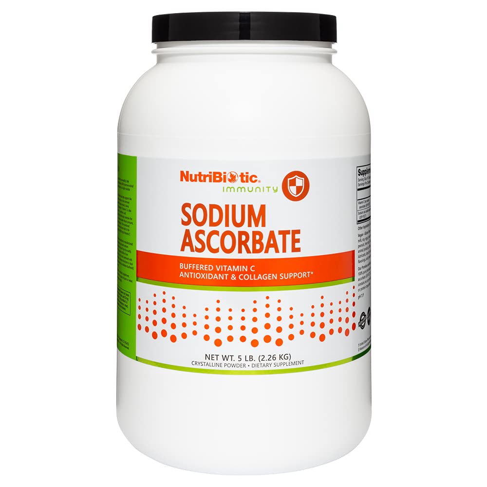 NutriBiotic Sodium Ascorbate Buffered Vitamin C Powder, 5 Lb, 80