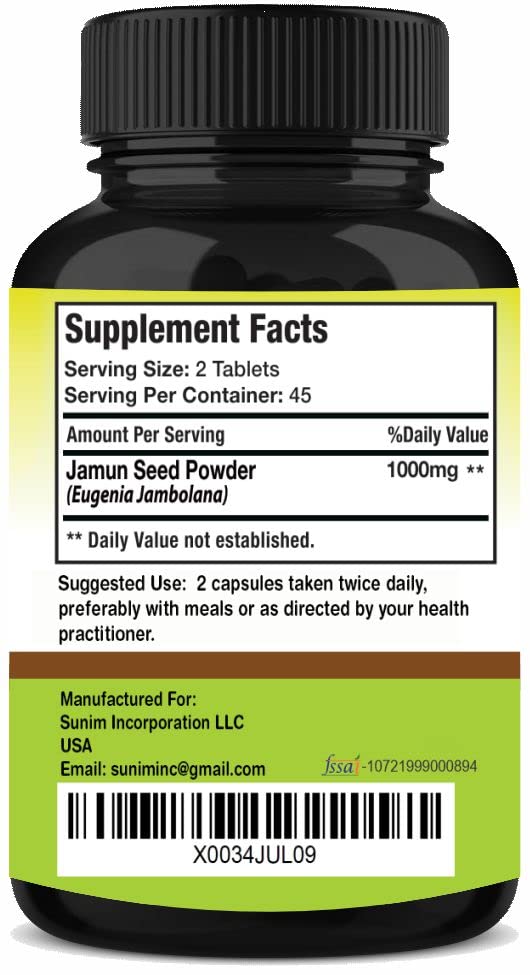 SunNature Jamun Seed 1 Tablets