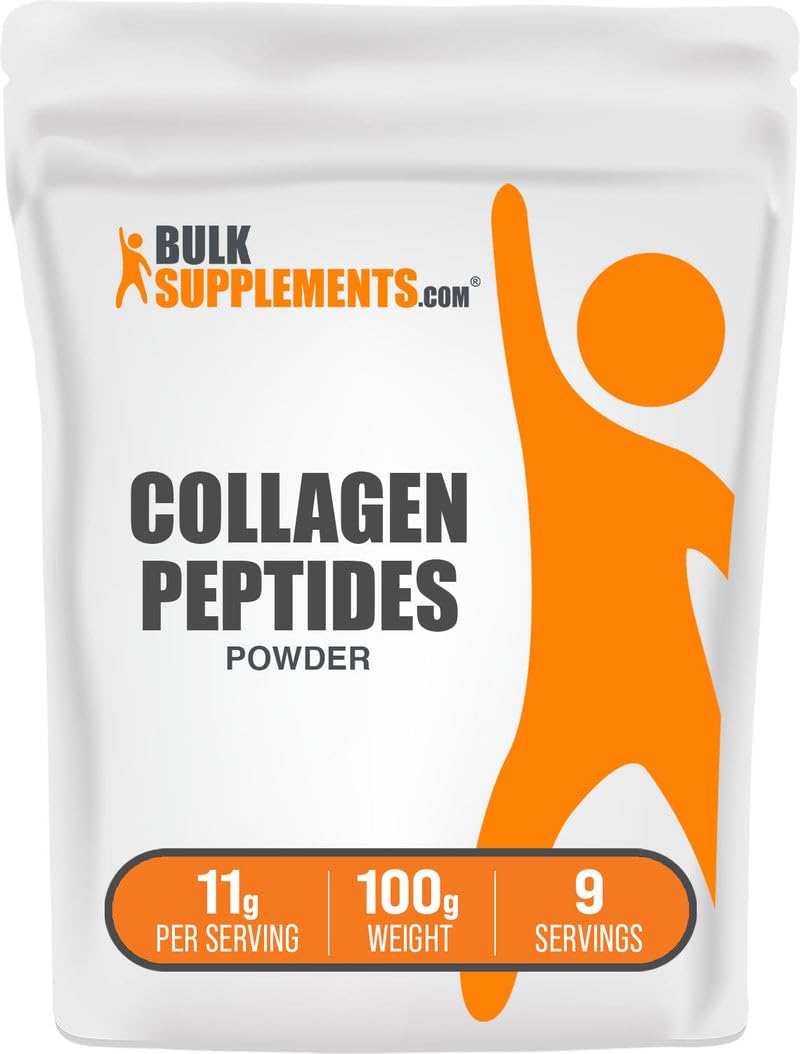 BulkSupplements Collagen Peptides Powder - Bovine Collagen, Hydrolyzed & Gluten Free, 3.53 oz