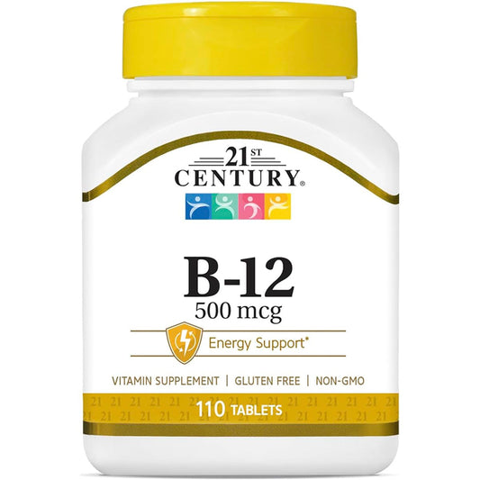 21st Century B-12 500 mcg Tablets, 220 Count