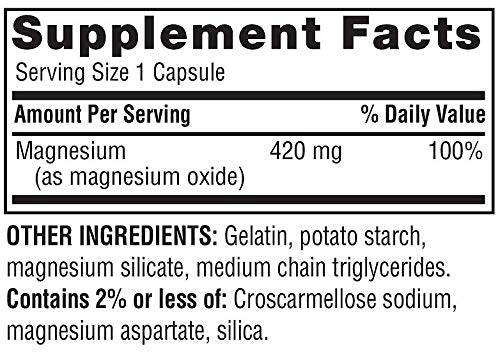 Twinlab Magnesium Capsules 420 mg, 100 Capsules