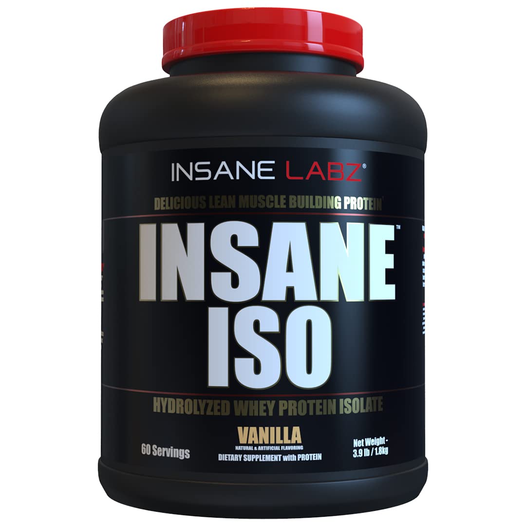 Insane Labz Insane ISO Whey Protein Powder, 60 Servings, Vanilla