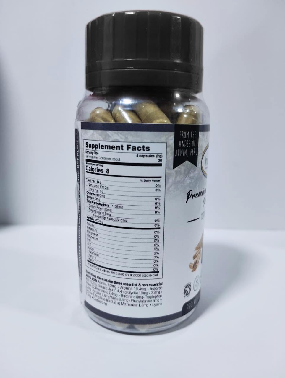 Incaliving Premium Black Maca Veggie Caps, 1 Capsule