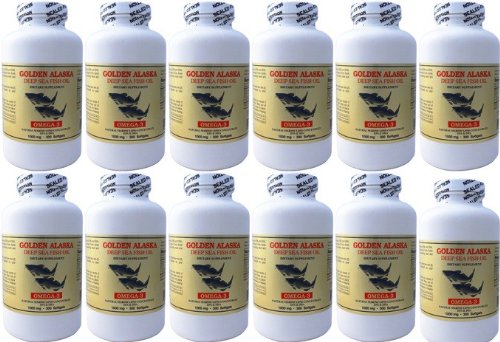 NCB Golden Alaska Deep Sea Fish Oil 1000 mg Softgels, 12-Pack