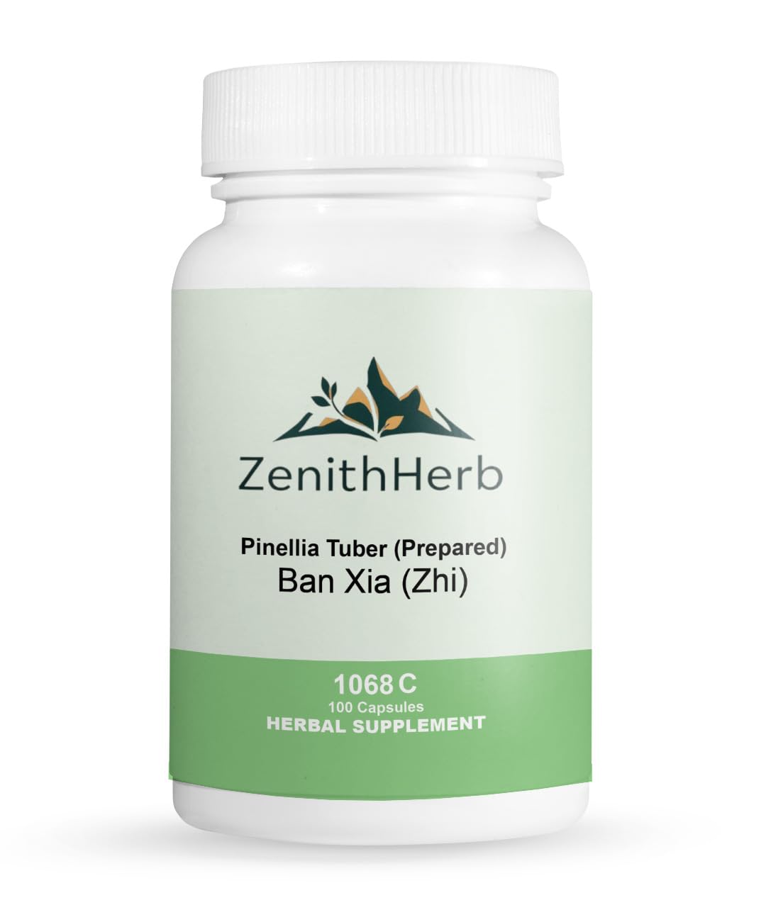 ZenithHerb Ban Xia (Zhi), Pinellia Tuber (Prepared) Capsules, 100 Capsules