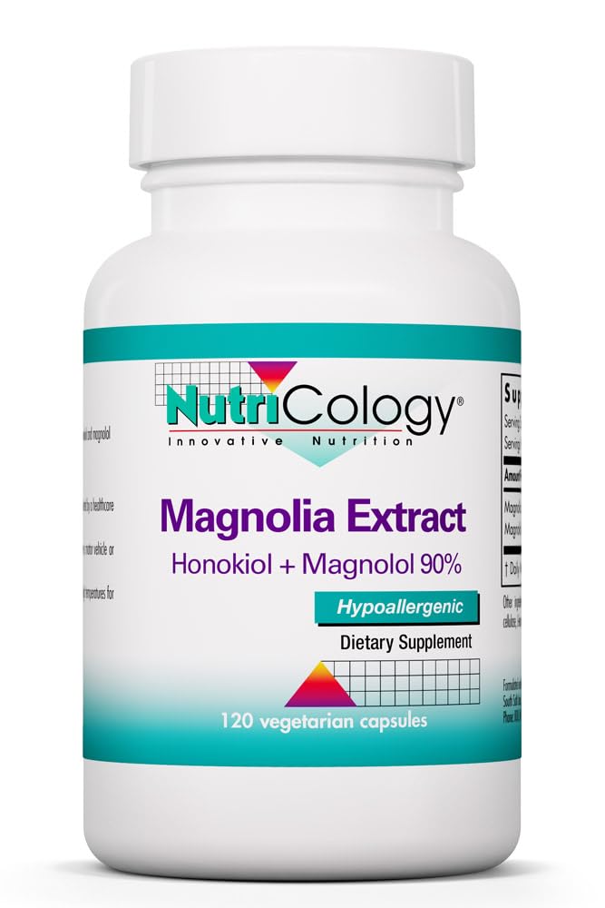 Allergy Research Group NutriCology Magnolia Extract - Honokiol & Magnolia Bark Extract - 120 Capsules
