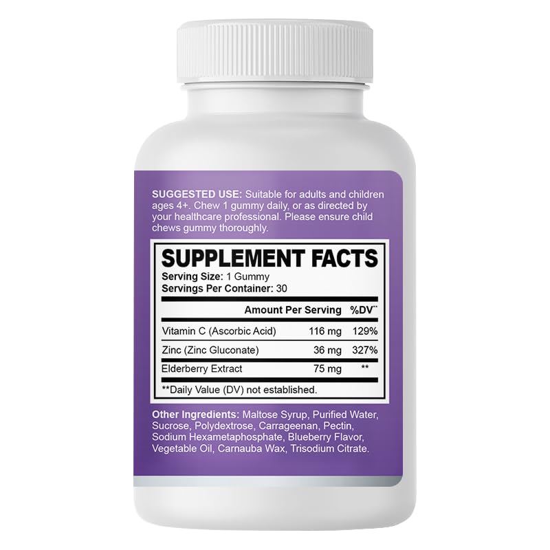 Oppuland Elderberry Immune Gummies, 30 Gummies