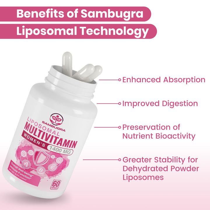 Sambugra Liposomal Multivitamin for Women 1400MG, 120 Capsules