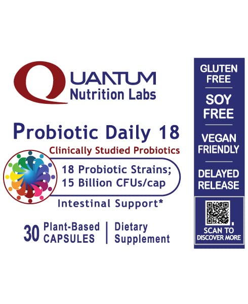Quantum Nutrition Probiotic Daily 18 Capsules, 30 Count