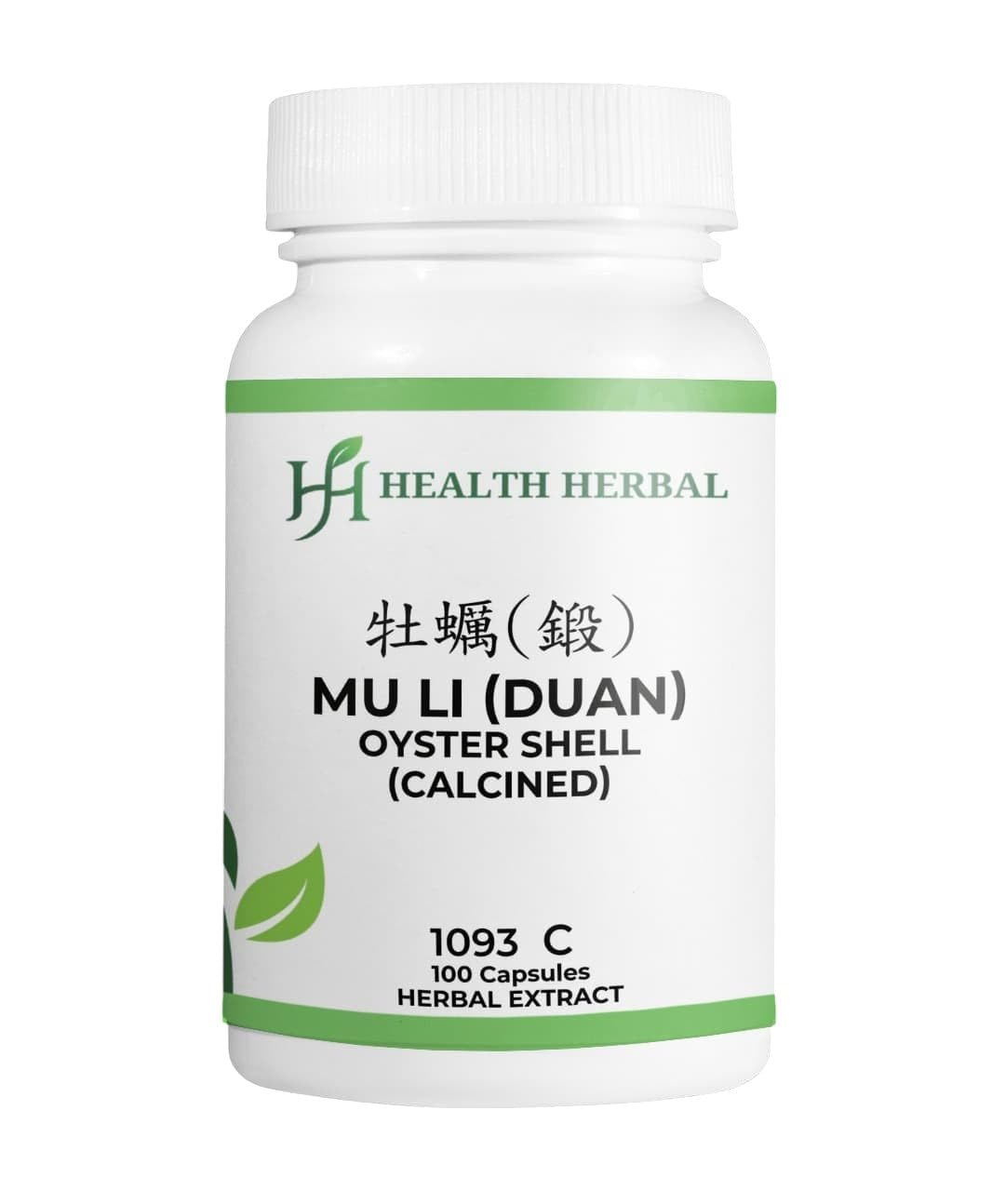 Health Herbal Mu Li (Duan)/Oyster Shell (Calcined) 100 Capsules