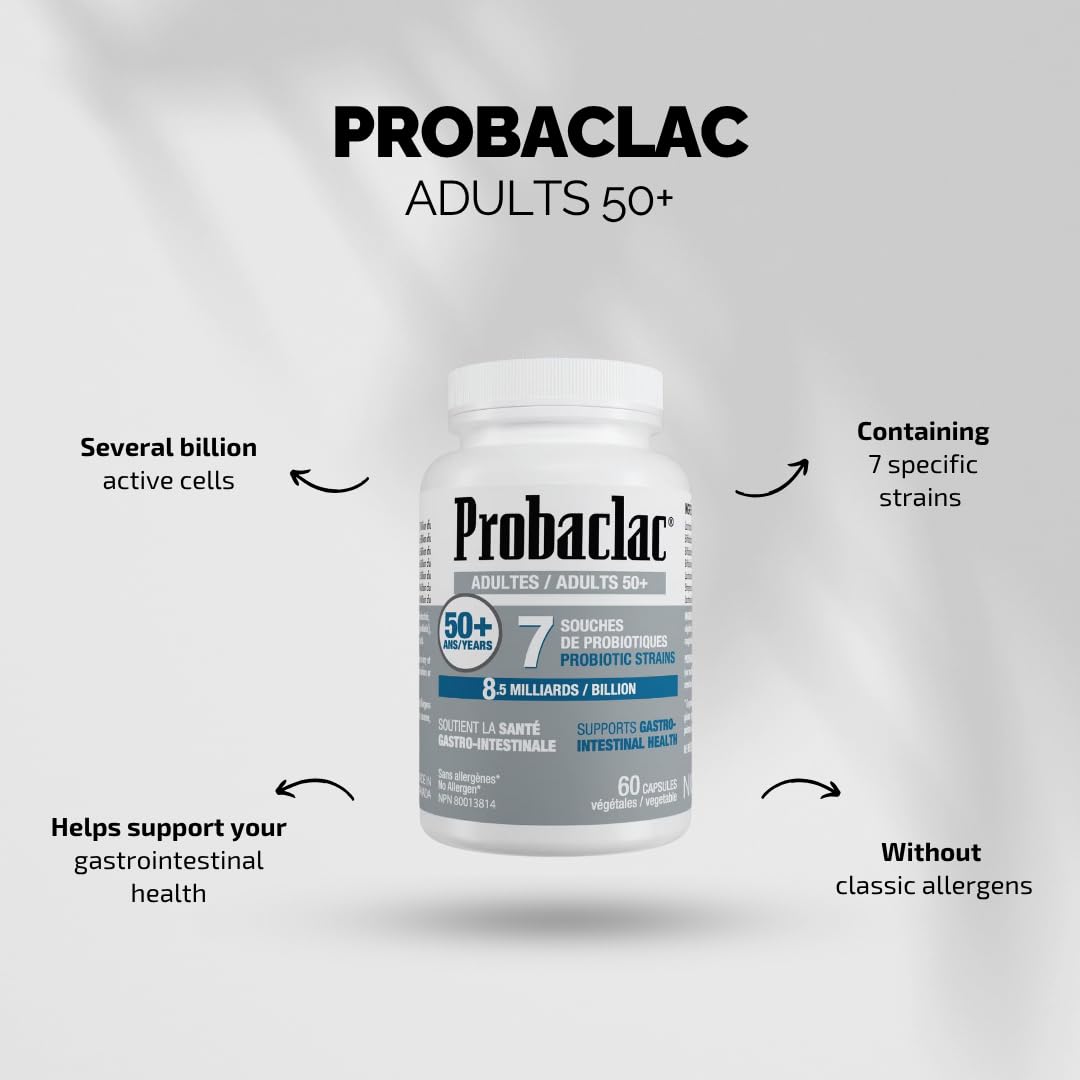 Probaclac Probiotics for 50+ Capsules, 60 Count