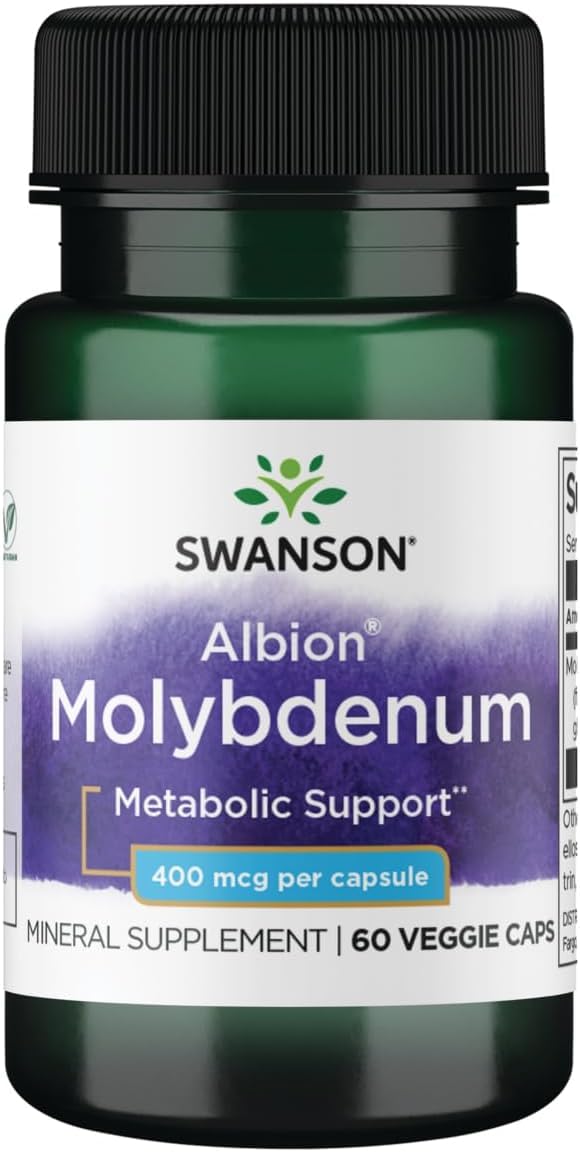 Swanson Albion Chelated Molybdenum 400 mcg Capsules 60 Count
