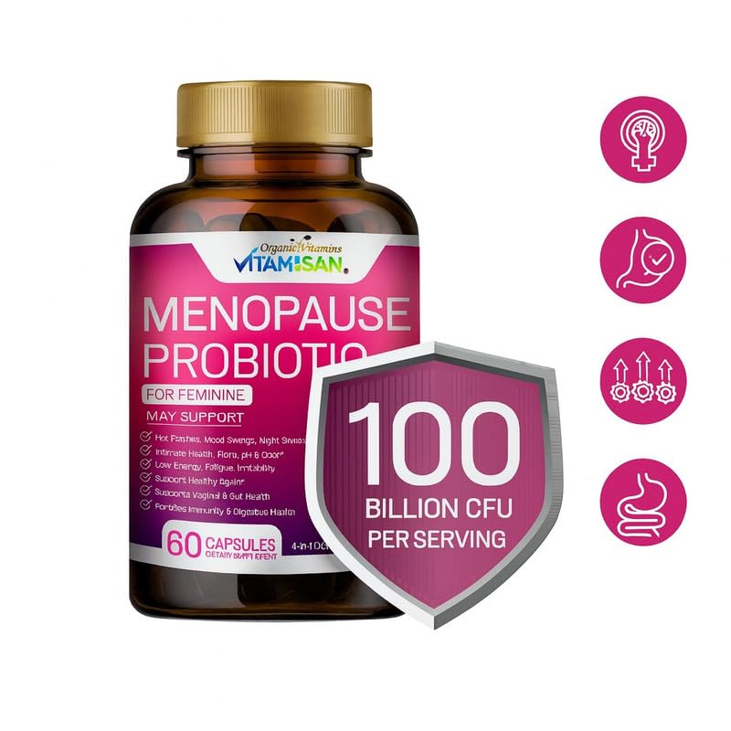 VITAMISAN Menopause Support Probiotic Capsules 120 Count