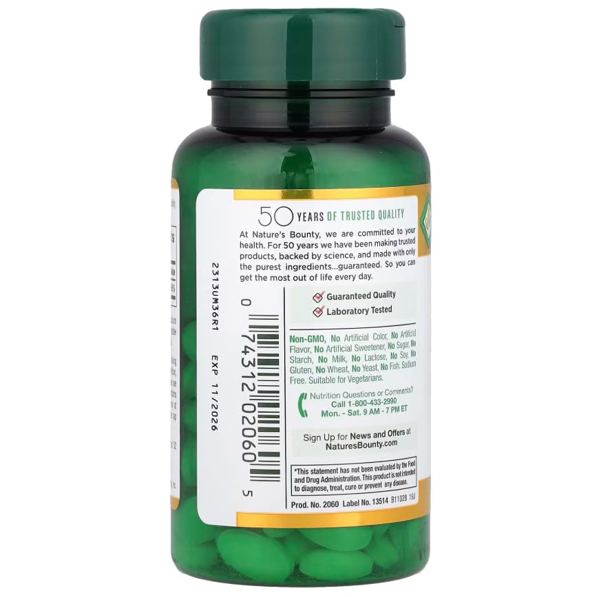 Nature's Bounty Zinc 50 mg Capsule, 300 Count
