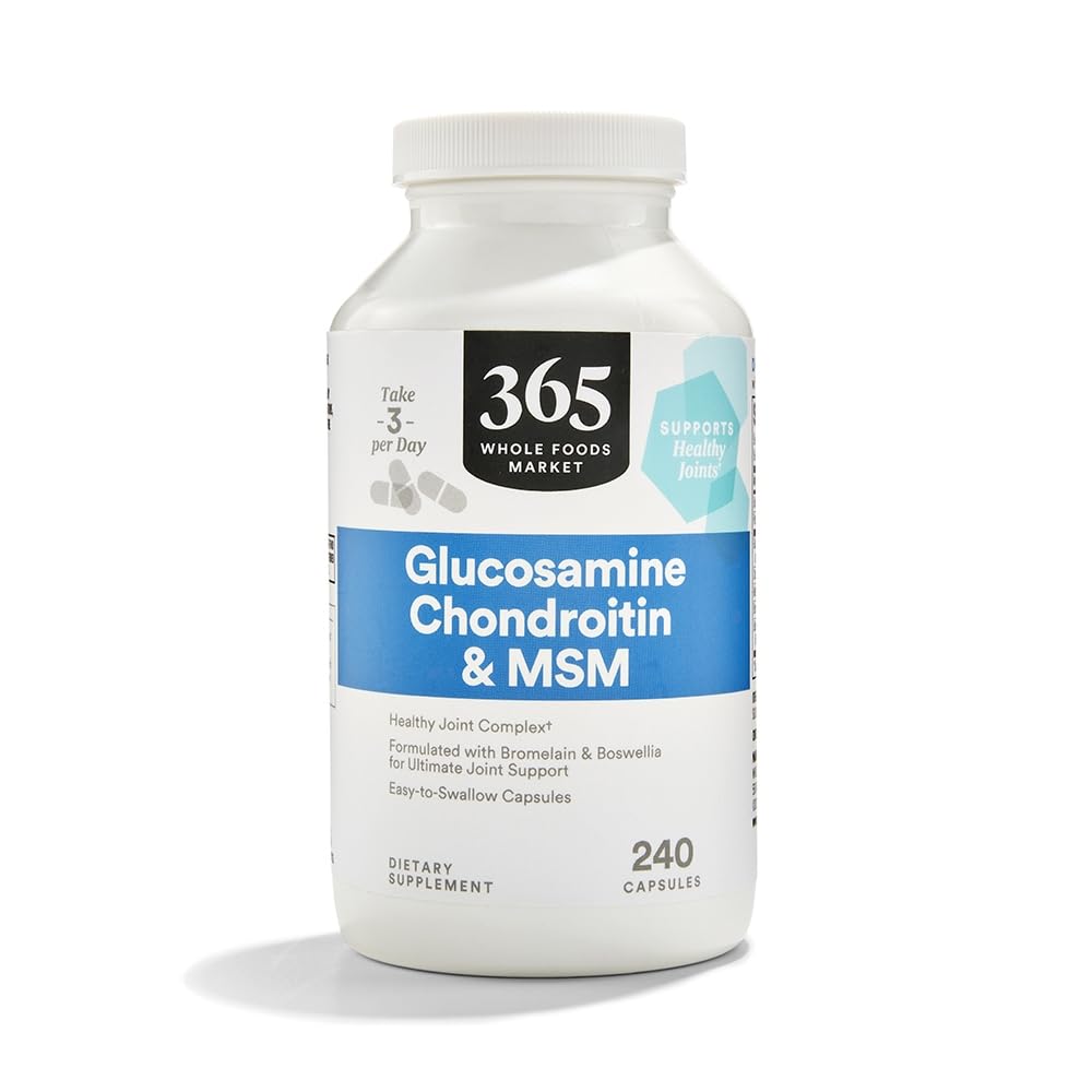 365 by Whole Foods Market Glucosamine Chondroitin and MSM Capsules, 240 Count