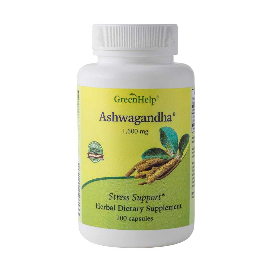 Green Help Ashwagandha Capsules, 100 Count