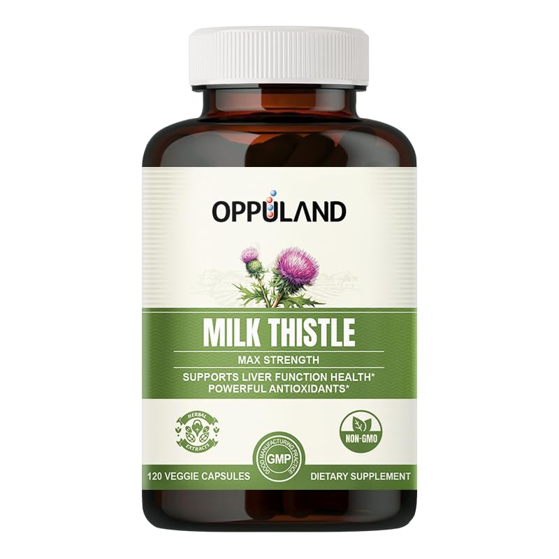 Oppuland Milk Thistle 250mg Capsules, 120 Count