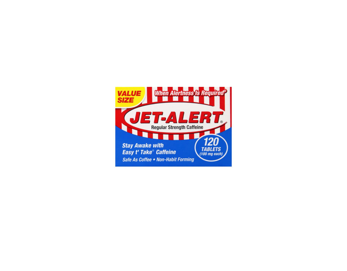 Jet-Alert Caffeine 100 mg Tablets, 480 Count