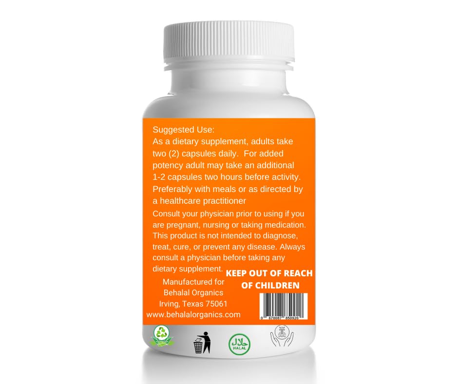 Behalal Organics Astragalus Extract Quick Release Capsule 100 Count