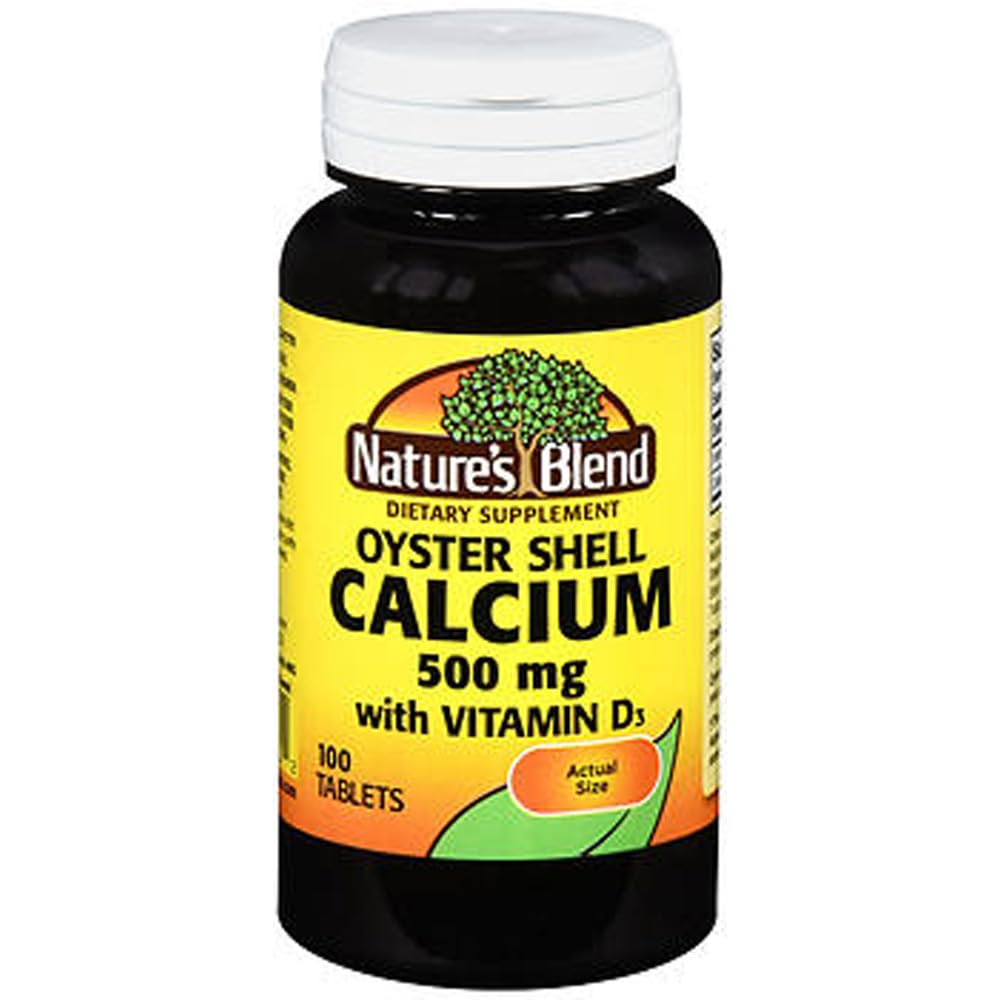 Nature's Blend Oyster Shell Calcium 500mg with Vitamin D3 300 Tablets