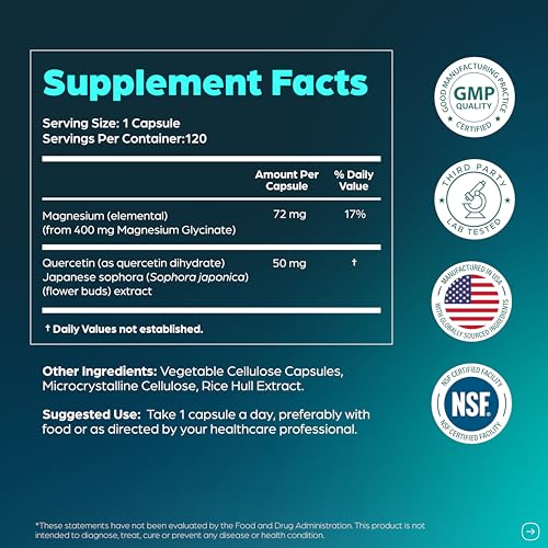 Sandhu's Zinc Quercetin Bundle with Magnesium Glycinate & Vitamin D3 K2 5000 IU Capsules, 360 Capsules
