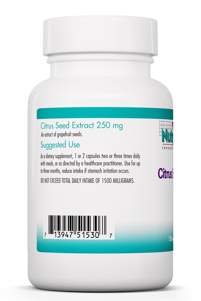 Allergy Research Group NutriCology Citrus Seed Extract 250 mg Grapefruit Seed Extract 120 Capsules