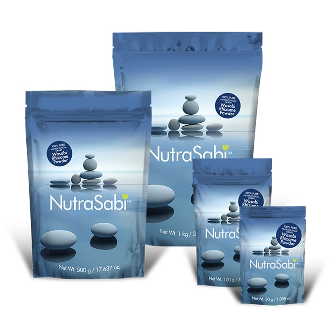 NutraSabi Nutraceutical-Grade Pure Wasabi Rhizome Powder from Organically Grown Wasabia Japonica Plants, 36 Ounces