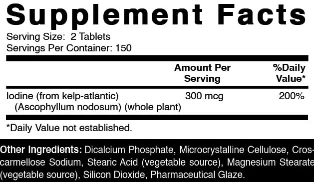 Oxify Kelp 300 mcg Per Serving Tablet 300
