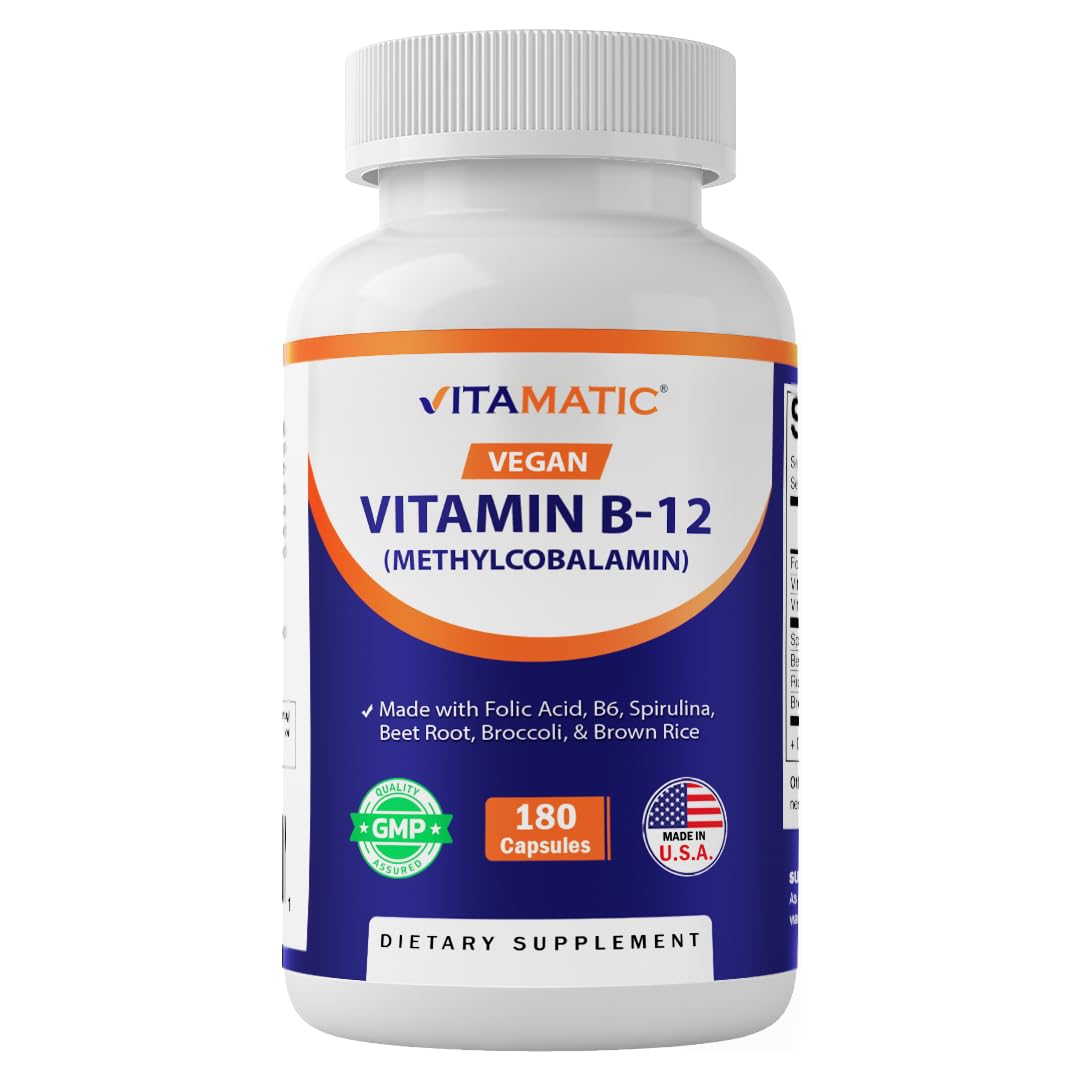 Vitamatic Vegan B12 1000 mcg Capsule, 180 Count