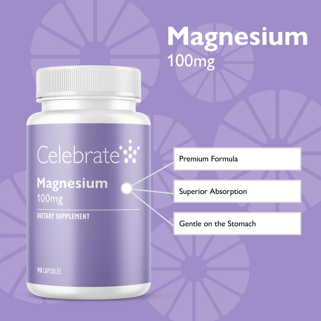 Celebrate Bariatric Supplements Magnesium Bisglycinate Capsule, 90 Count
