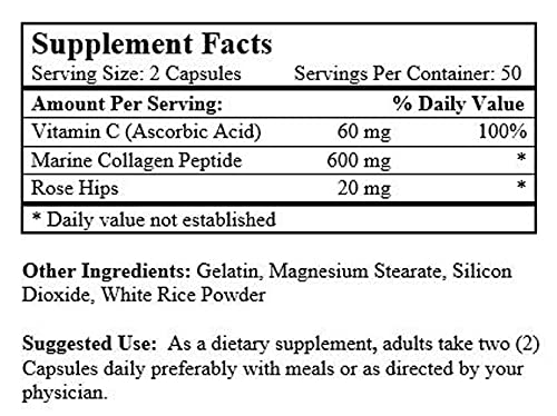 Chom Marine Collagen Peptide Capsules 100 Count