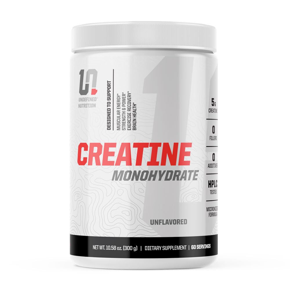 Undefined Nutrition Creatine Monohydrate Powder, 10.58 Ounce