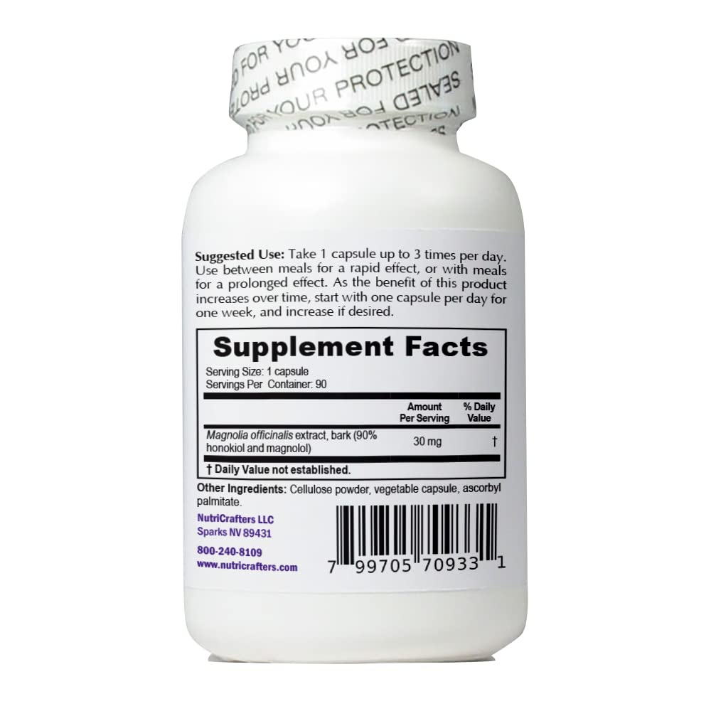 NutriCrafters Magnolia 45X Extract 30mg Capsules 90 Count
