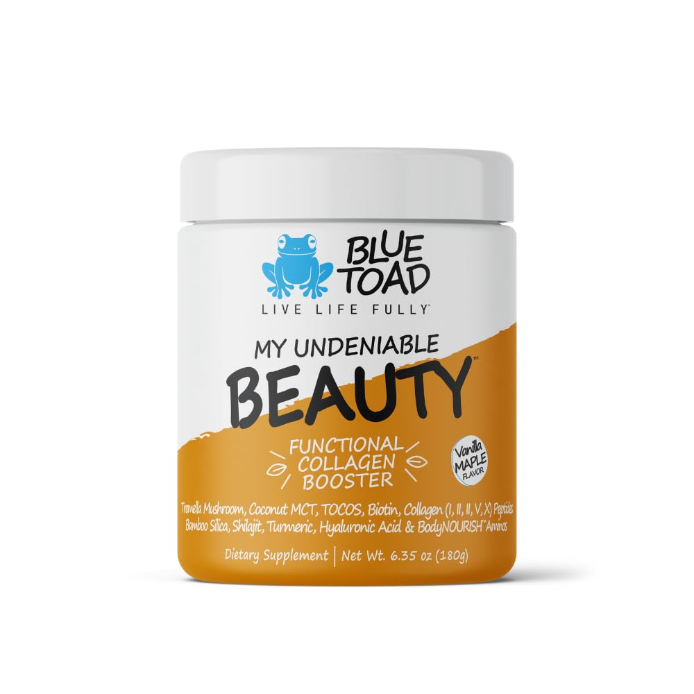 Blue Toad Botanicals Vegan & Bovine Collagen Booster/Creamer Madagascar Vanilla Powder 5.8 oz