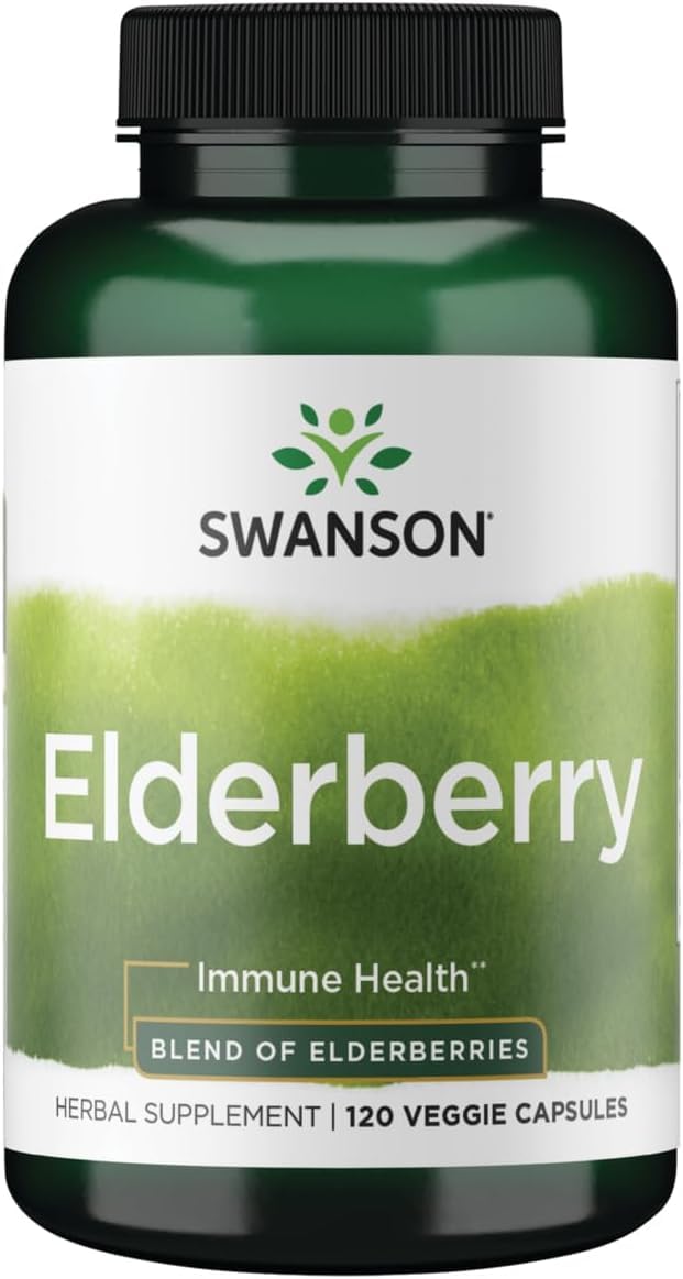 Swanson Elderberry 575 Milligrams Capsules 120 Count