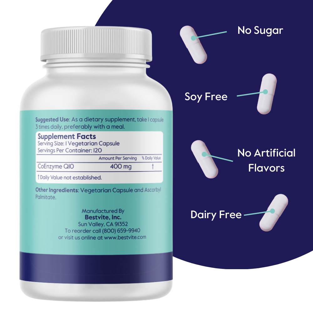 BESTVITE CoQ10 400mg Capsules, 120 Capsules
