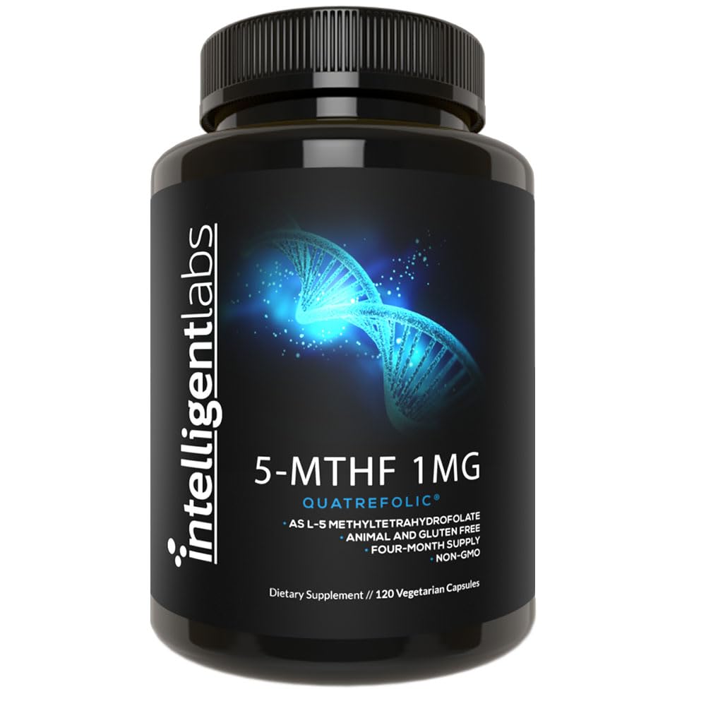 Intelligent Labs 1MG 5-MTHF Methylfolate Capsules, 120 Count
