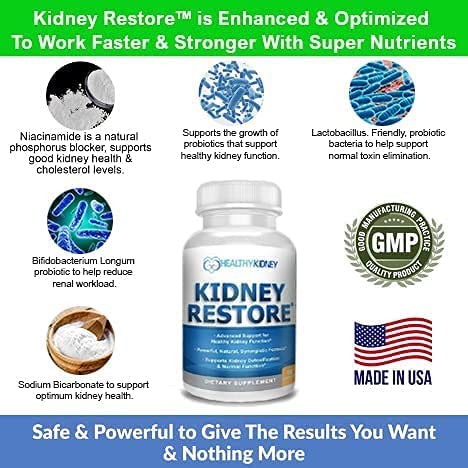 Kidney Restore Sodium Bicarbonate Capsule 120 Count