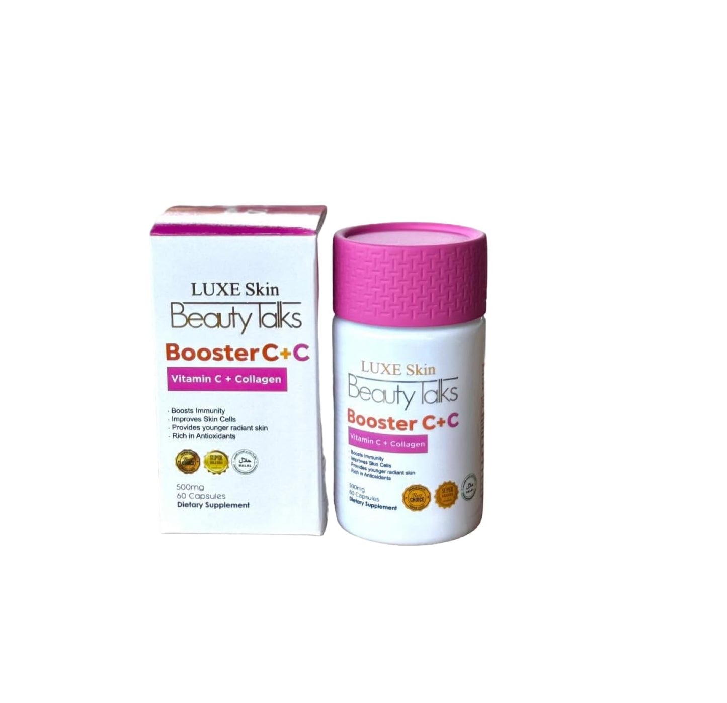 Generic Luxe Skin Beauty Talks Booster Vitamin C and Collagen Capsules, 60 Count