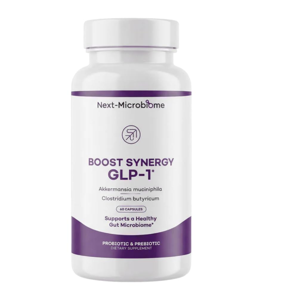 NEXT-MICROBIOME Boost Synergy Probiotic Akkermansia Muciniphila, Clostridium Butyricum HMO Ashwagandha Capsules 60 Count