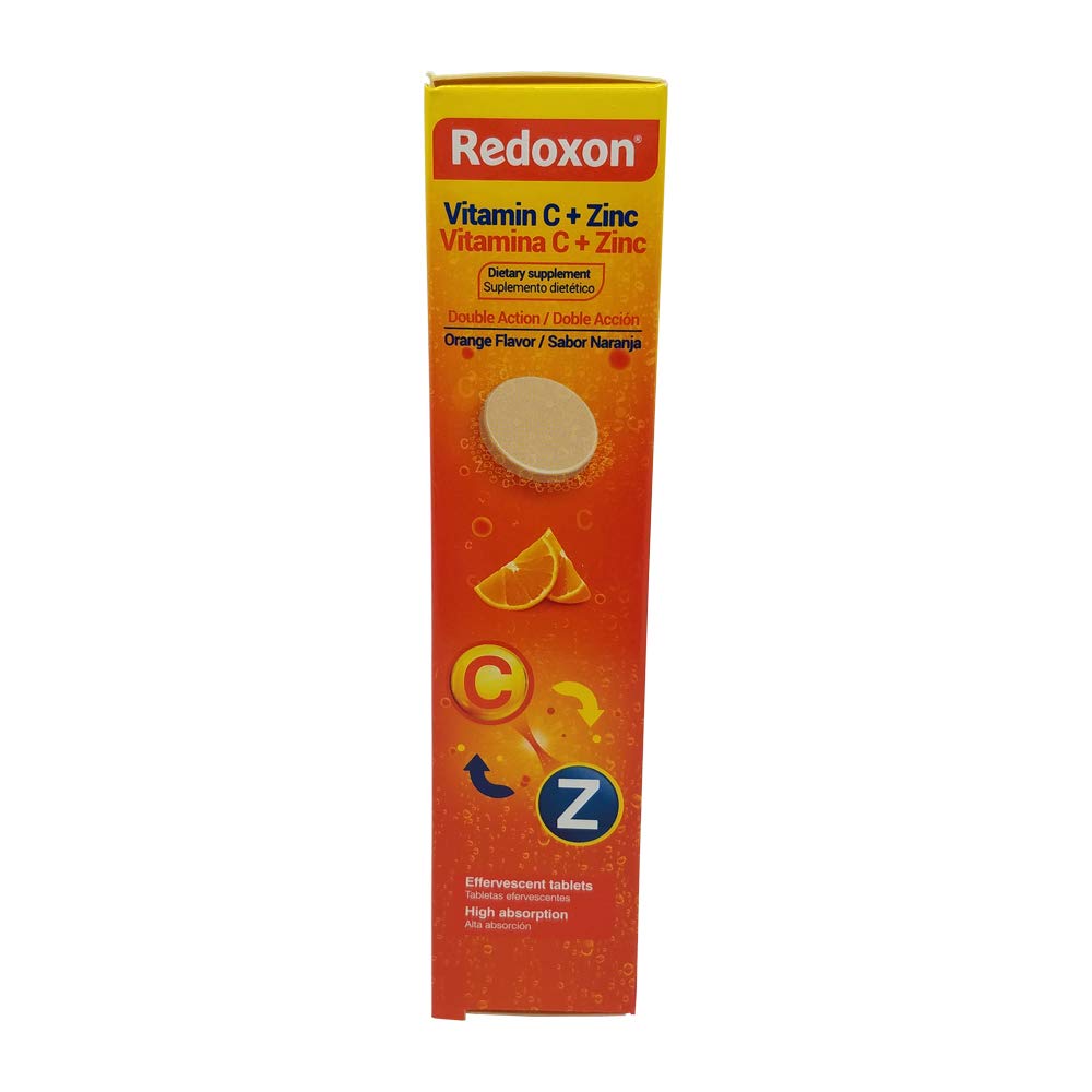 Redoxon Orange Effervescent Vitamin C with Zinc Tablets 120 Count