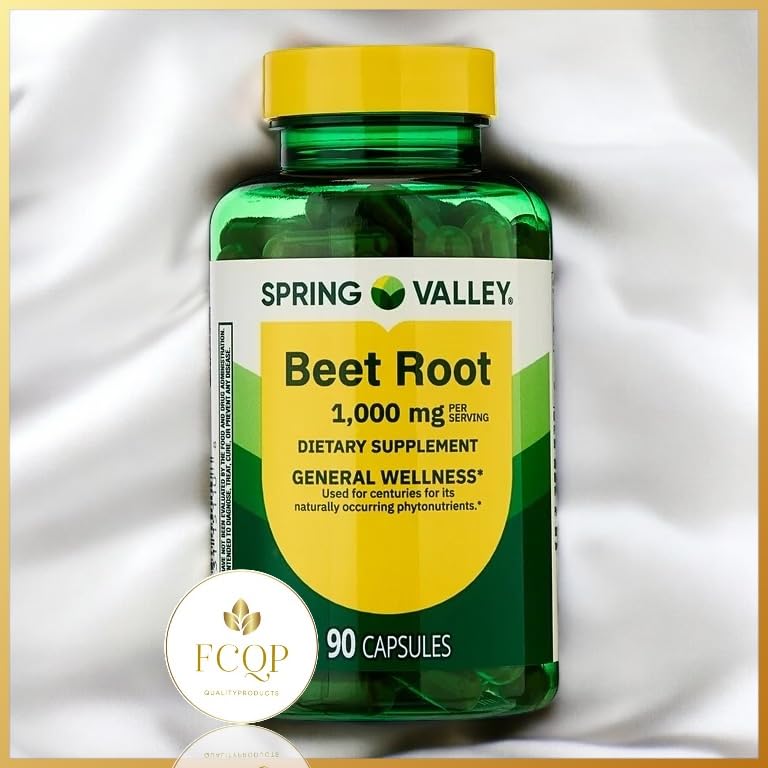 FCQP Beet Root Supplement 1000mg Tablets, 90 Count
