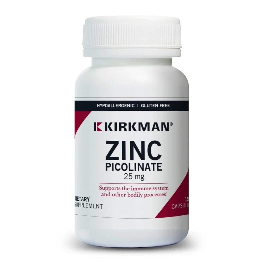 Kirkman Zinc Picolinate 25 mg Capsules, 150 Count