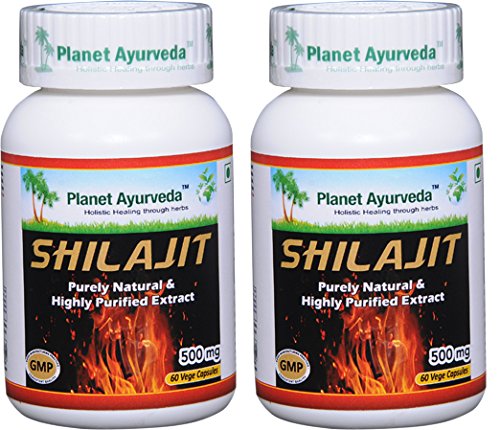 Planet Ayurveda Shilajit Capsules, 2 Bottles