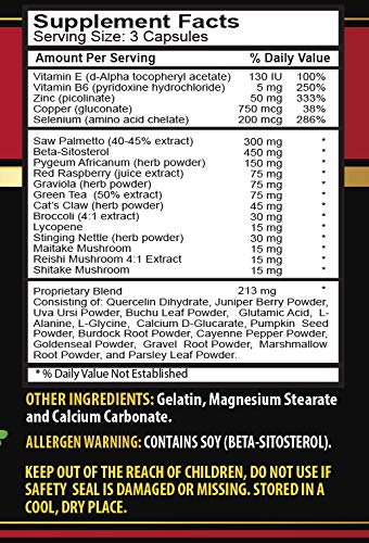 SKIN CARE SOLUTIONS Prostate Support Now - Prostate Support 1345MG - Advanced Complex - Saw Palmetto Hair Capsules, 1