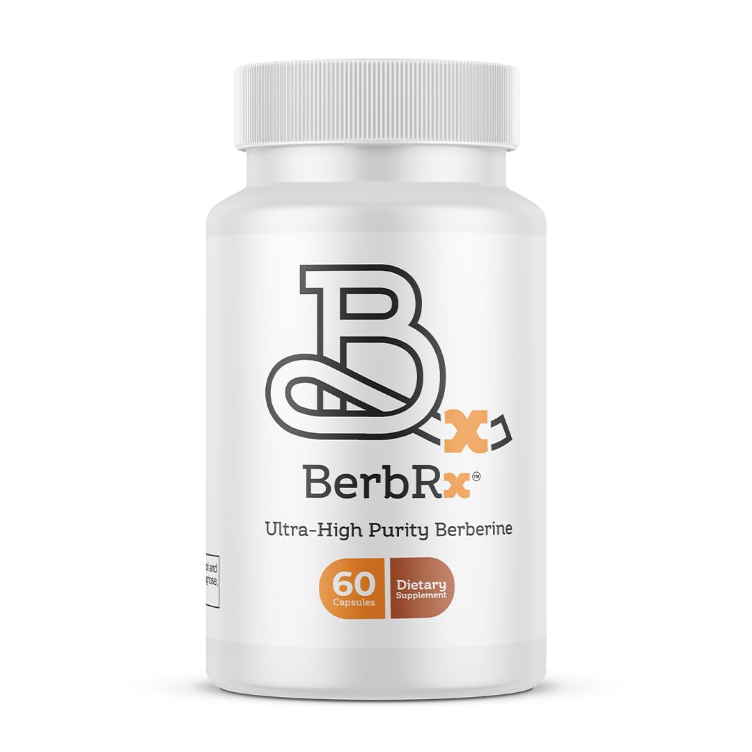 BerbRx Berberine HCl 1000mg Capsules, 60 Count