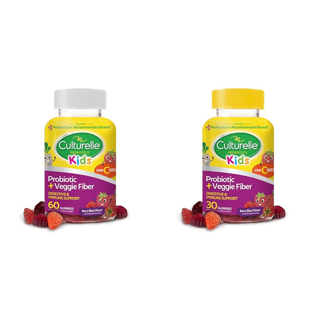 Culturelle Kids Daily Probiotic + Veggie Fiber Gummies, 90 Count