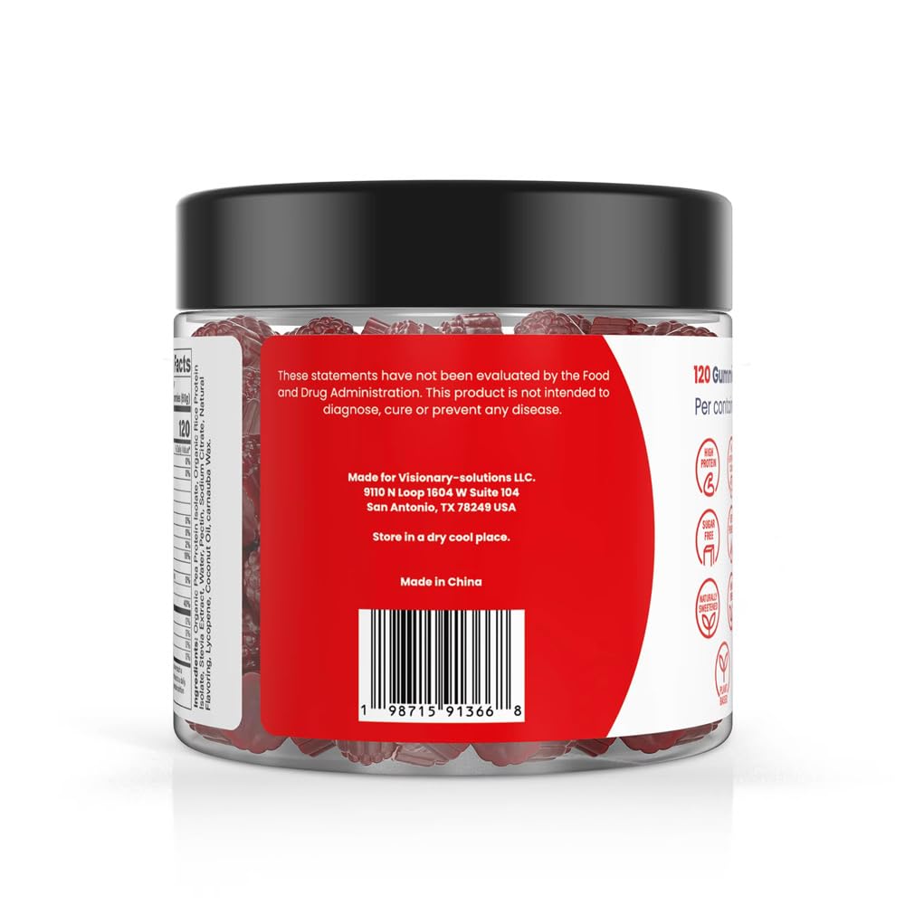 Sweet Therapy Protein Gummies 12.7 Sugar Free High Fiber Plant Based Low Carb 1g Net Carb
